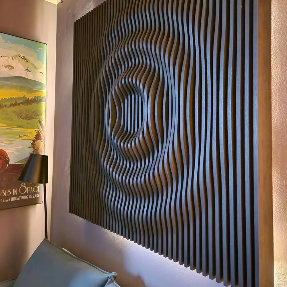 CNC ribbed architectural feature panel