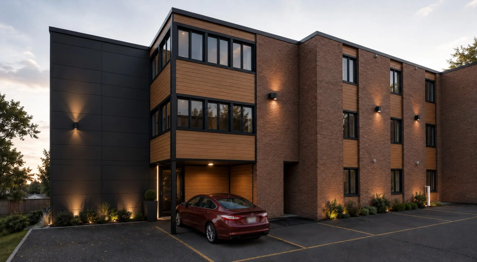 Commercial building exterior supplied by ONYX
